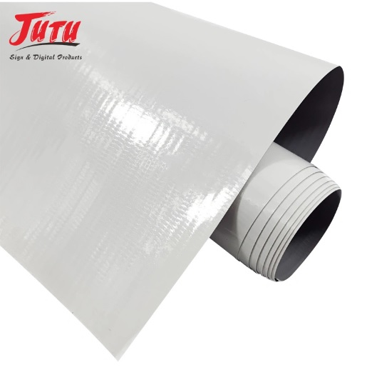 Lona Front Brillo JUTU Base Gris 13hz Rollo 2,50 X 50m